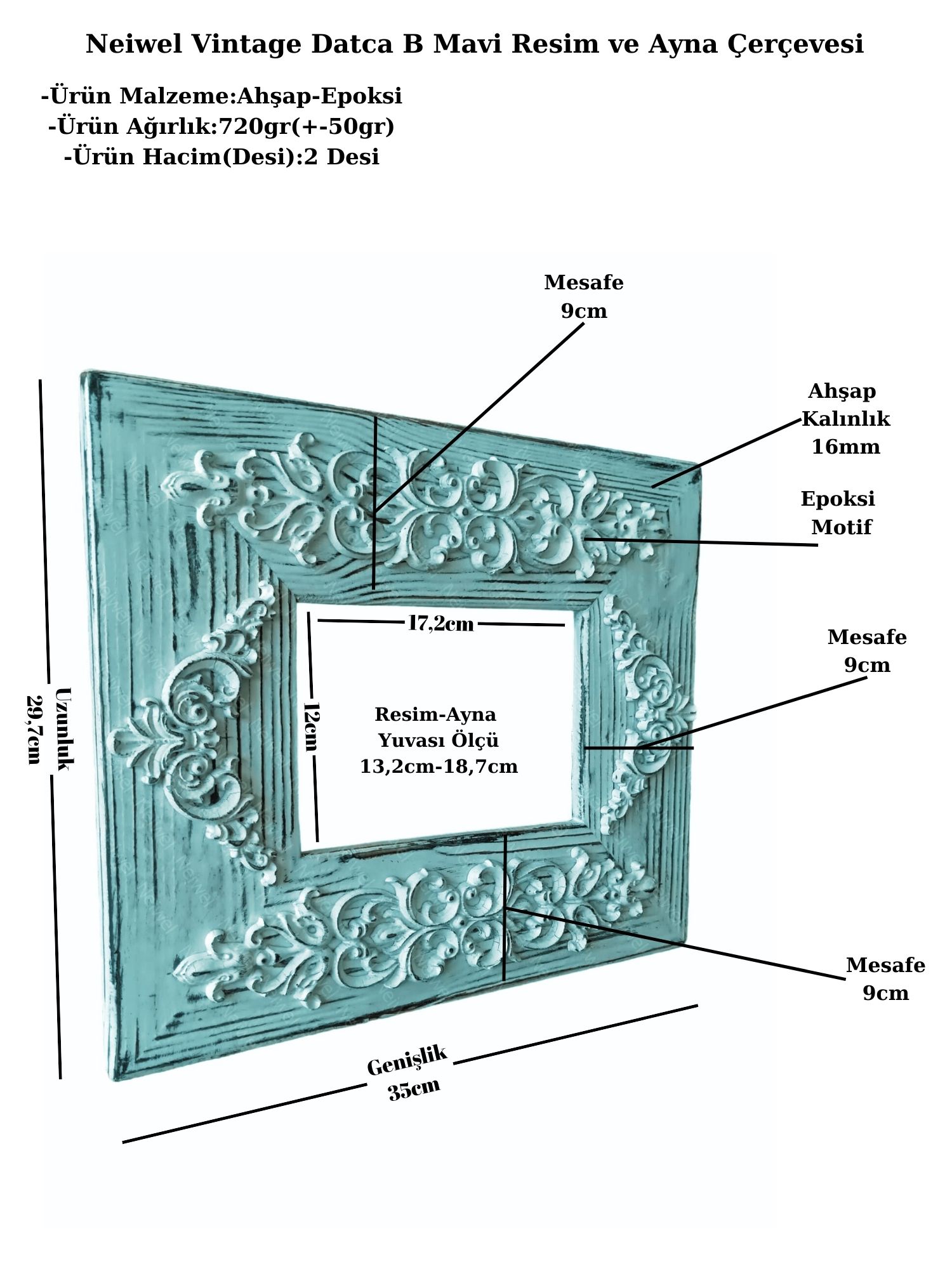 Neiwel%20Vintage%20Datca%20C%20Mavi%20Resim%20ve%20Ayna%20Çerçevesi