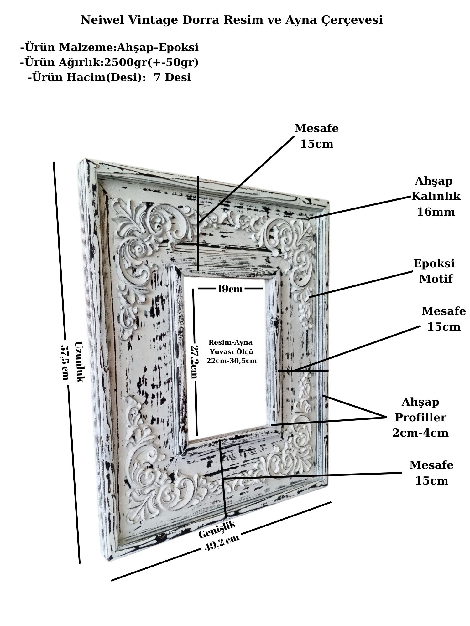 Neiwel%20Vintage%20Dorra%20Resim%20ve%20Ayna%20Çerçevesi